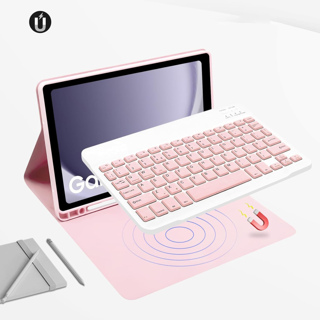 Чохол до планшета BeCover Keyboard Samsung Tab A9 SM-X115 8.7" Pink (712359)