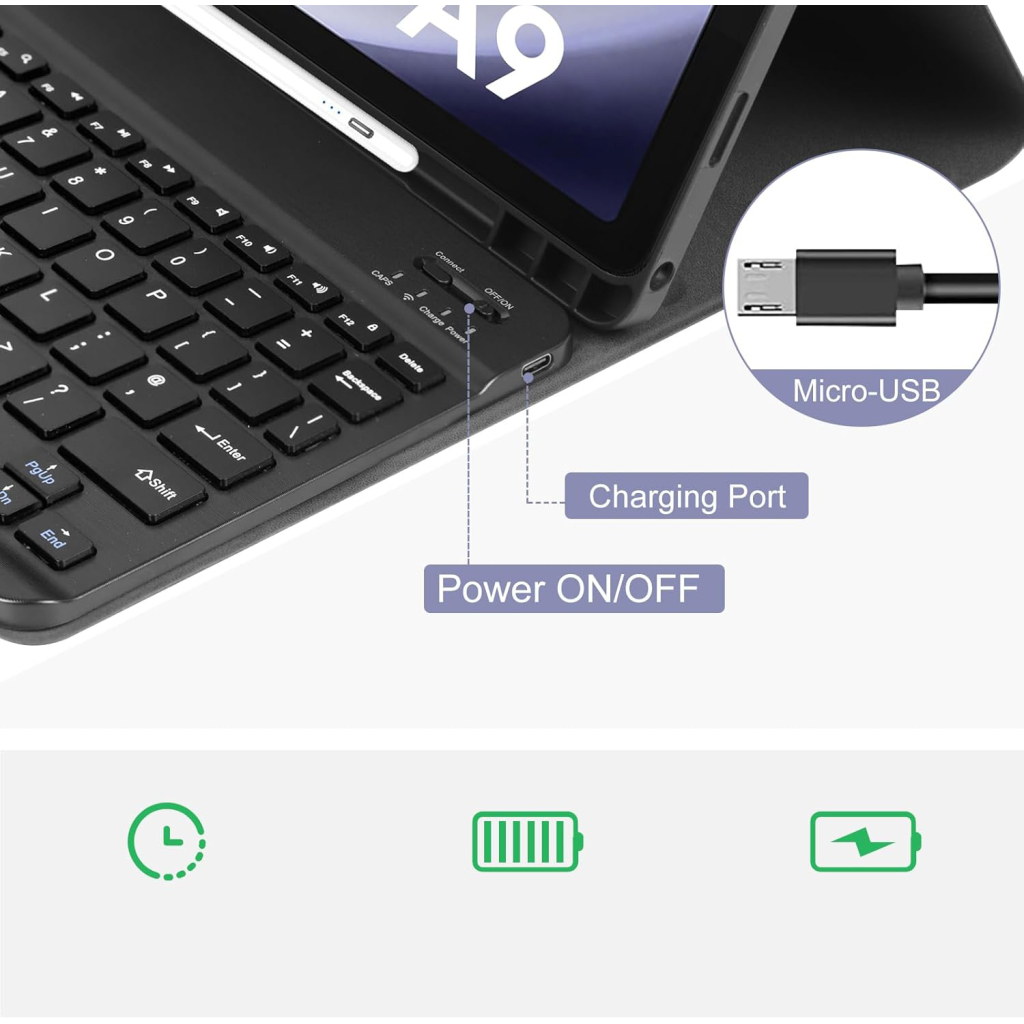 Чохол до планшета BeCover Keyboard Samsung Tab A9 SM-X115 8.7" Black (712355)