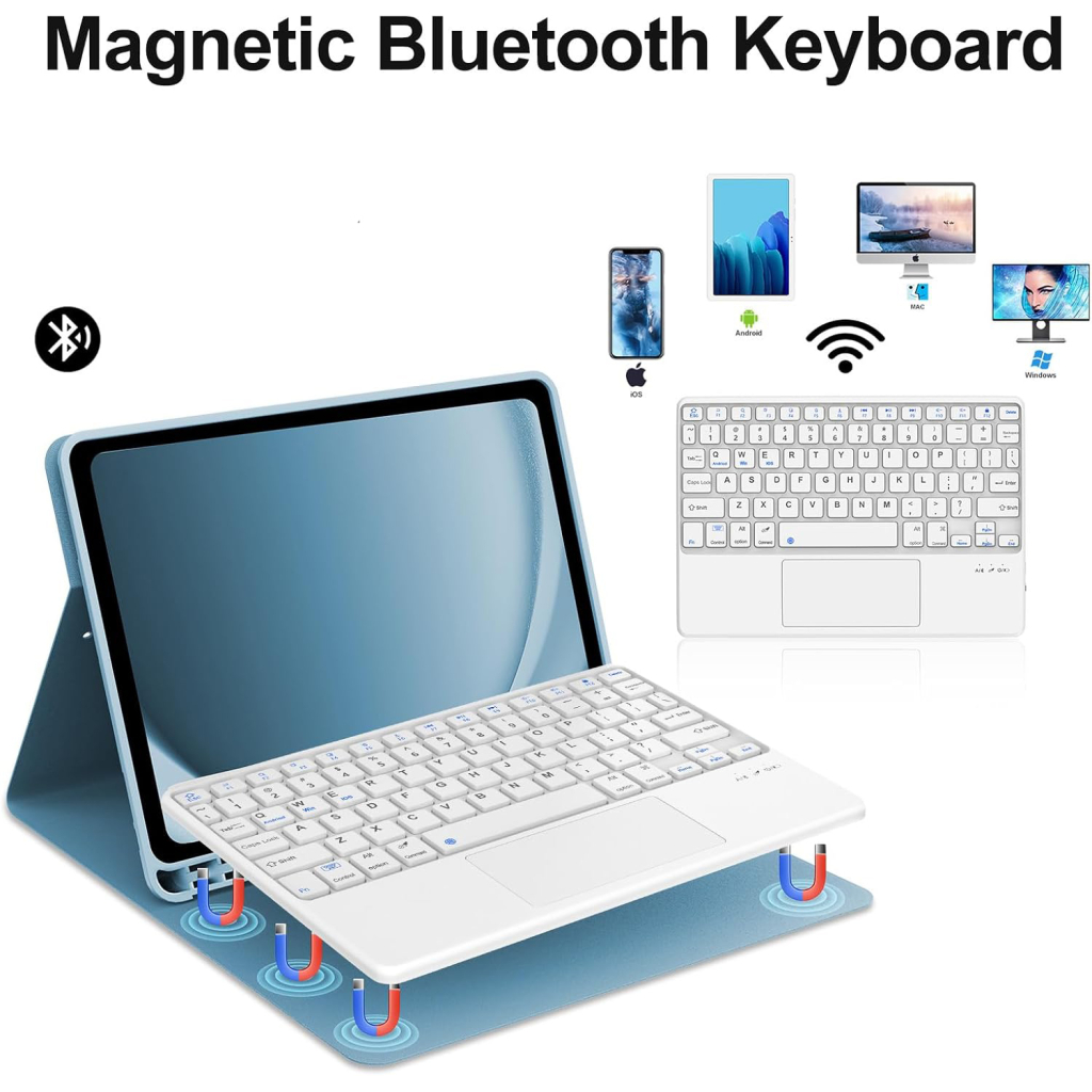 Чохол до планшета BeCover Keyboard+TouchPad Apple iPad Air (4/5) 2020/2022 10.9" Light Blue (712372)