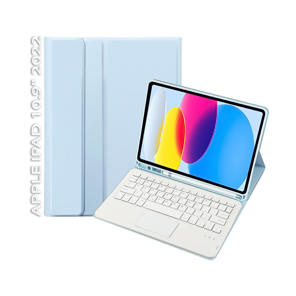 Чохол до планшета BeCover Keyboard+TouchPad Apple iPad 10.9" 2022 Light Blue (712378)