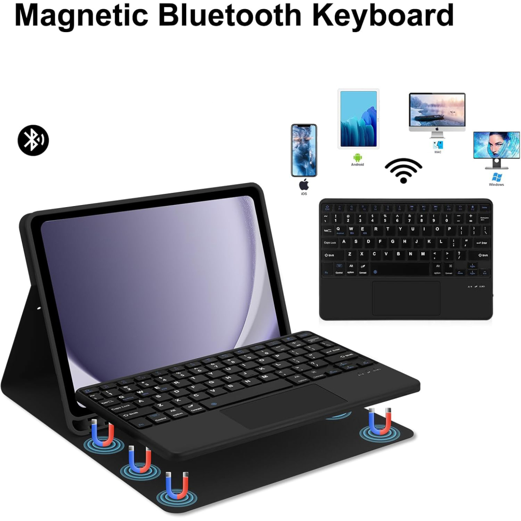 Чохол до планшета BeCover Keyboard+TouchPad Samsung Tab A9 Plus SM-X210/SM-X215/SM-X216 11.0" Black (712411)