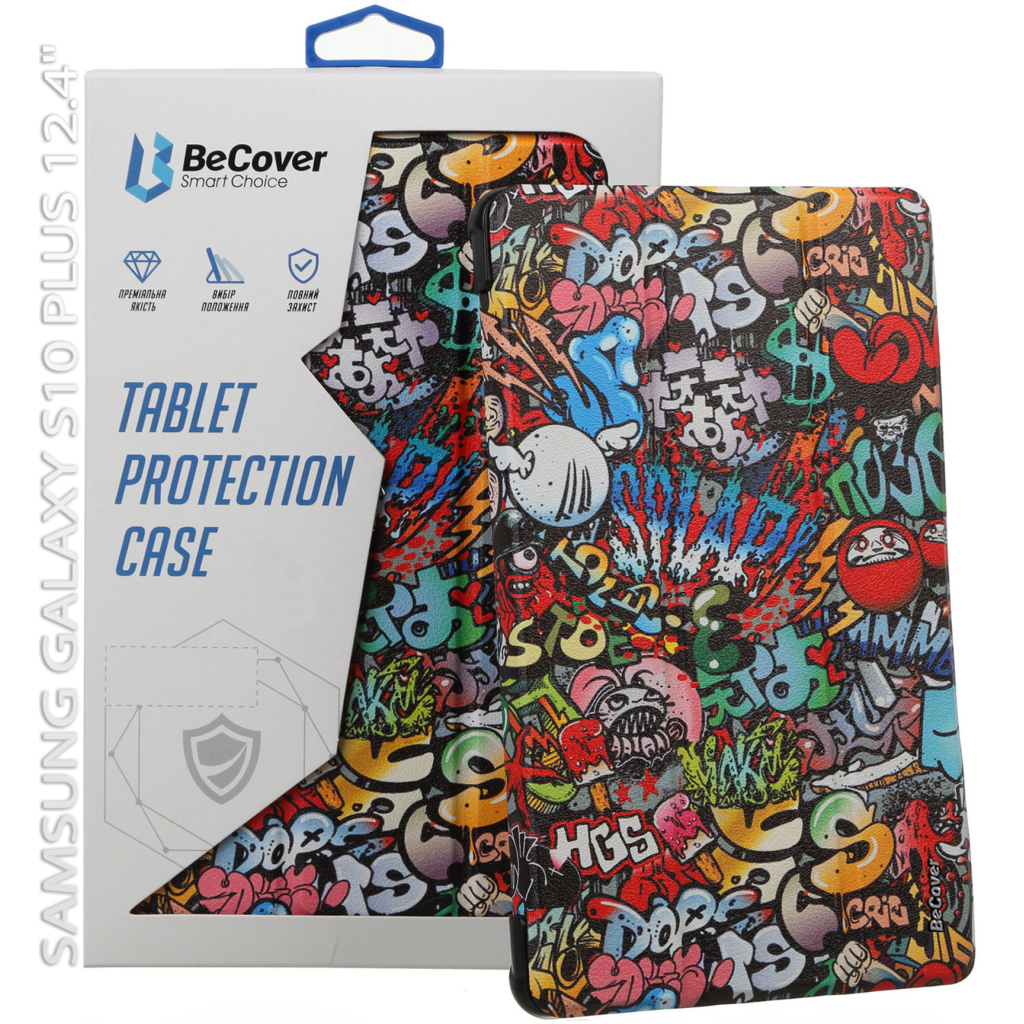 Чохол до планшета BeCover Smart Case Samsung Galaxy Tab S10 Plus (SM-X820/SM-X826) 12.4" Graffiti (712243)