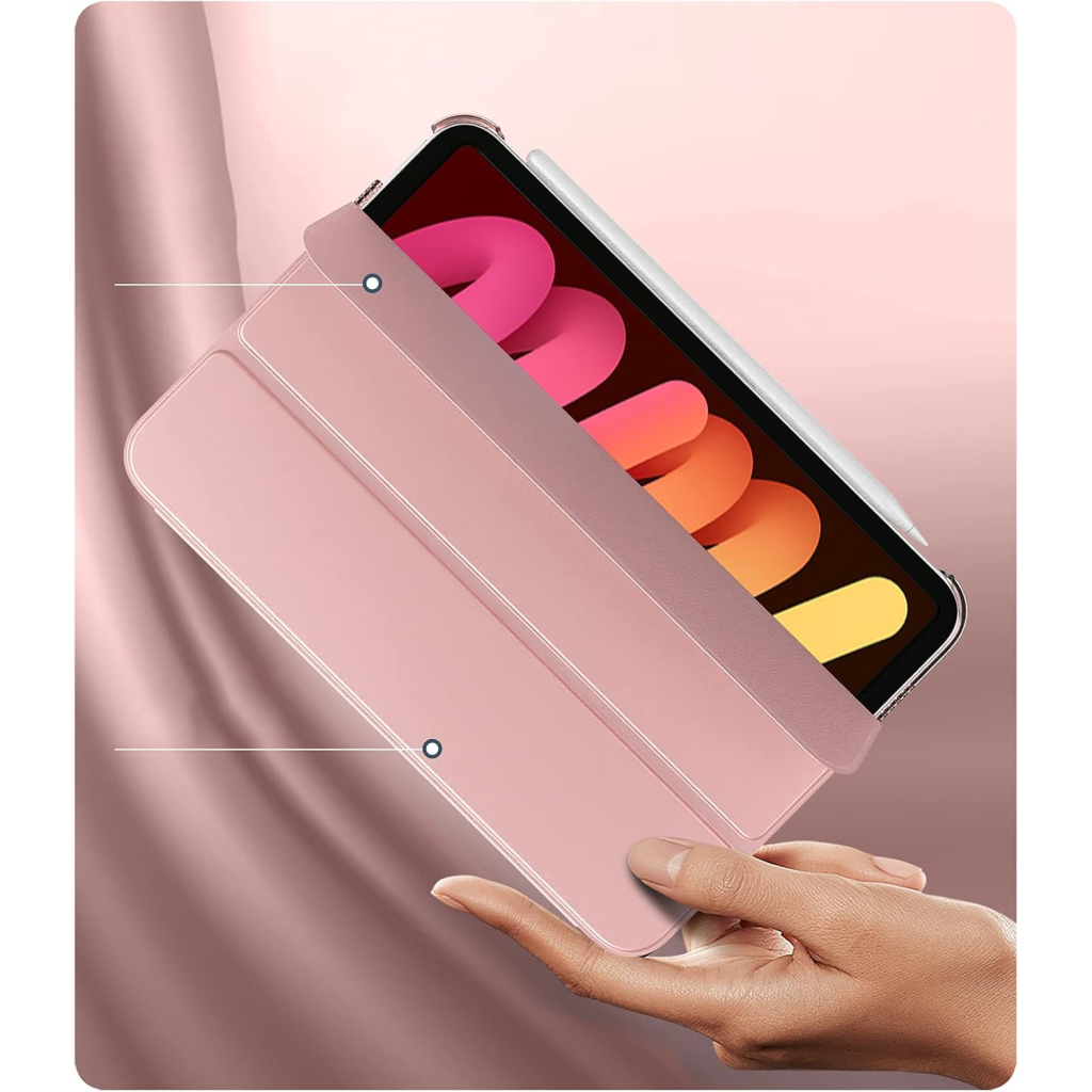 Чохол до планшета BeCover Tri Fold Hard Apple iPad Mini 7 2024 Rose Gold (712456)