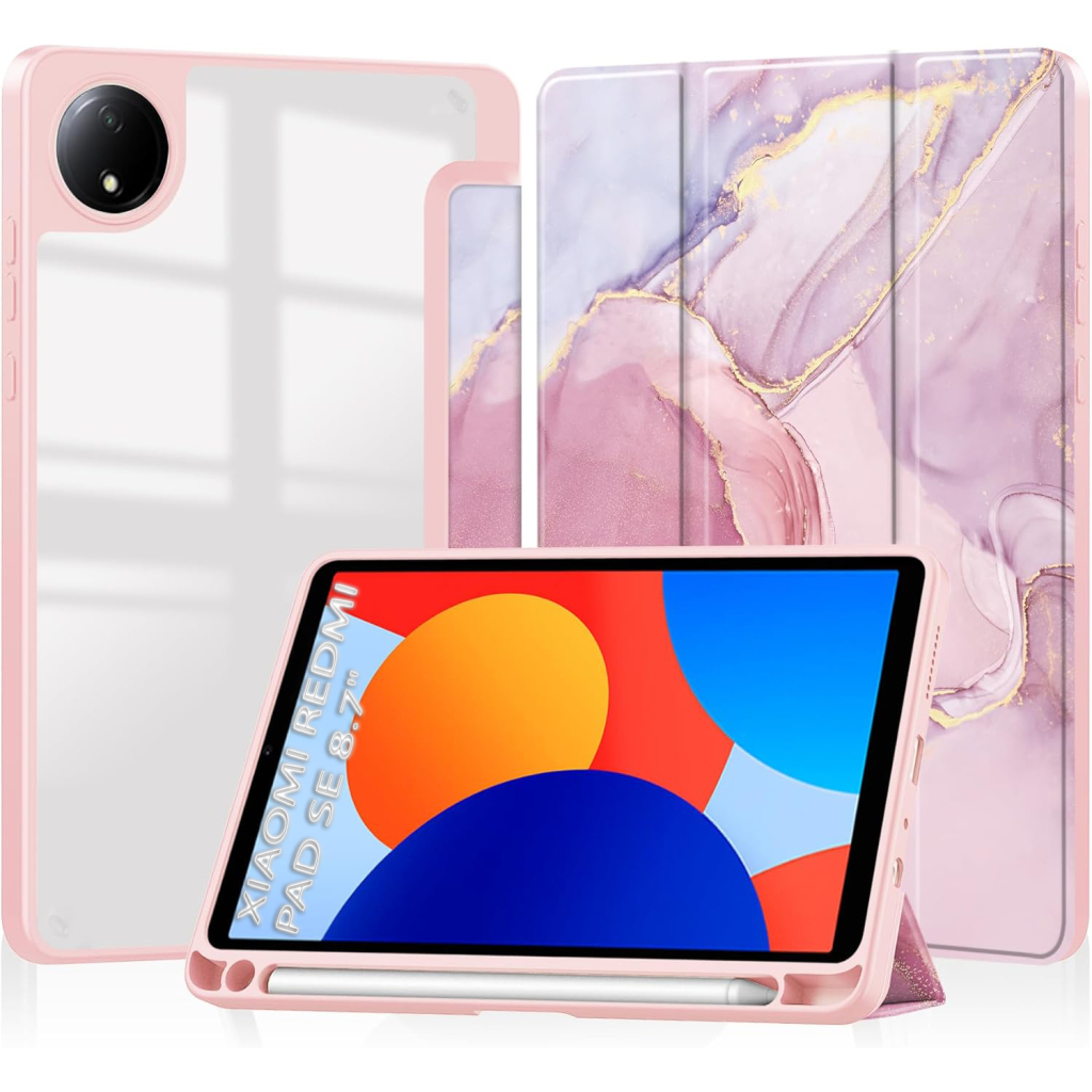 Чохол до планшета BeCover Soft Edge TPU Xiaomi Redmi Pad SE 8.7" Pink Marble (712576)