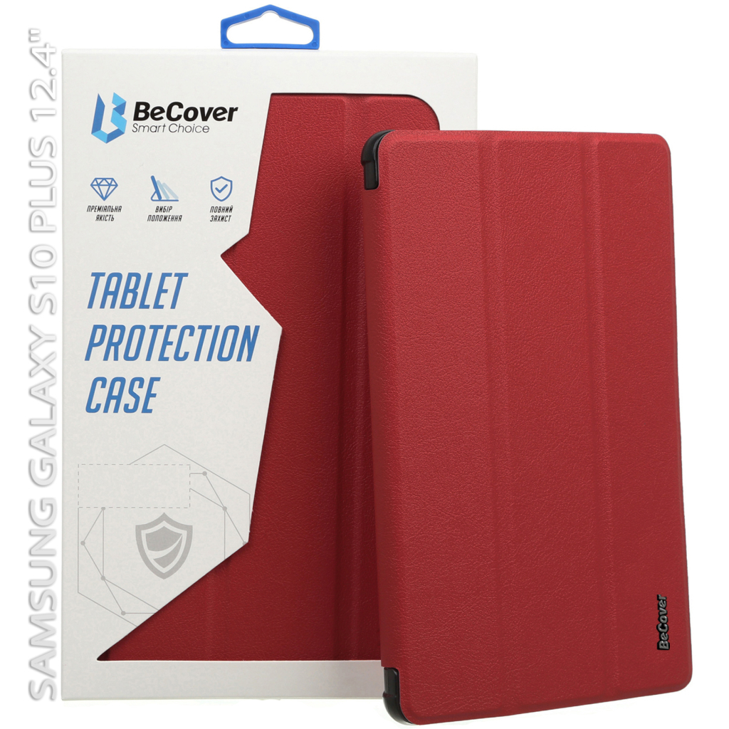 Чохол до планшета BeCover Smart Case Samsung Galaxy Tab S10 Plus (SM-X820/SM-X826) 12.4" Red Wine (712239)