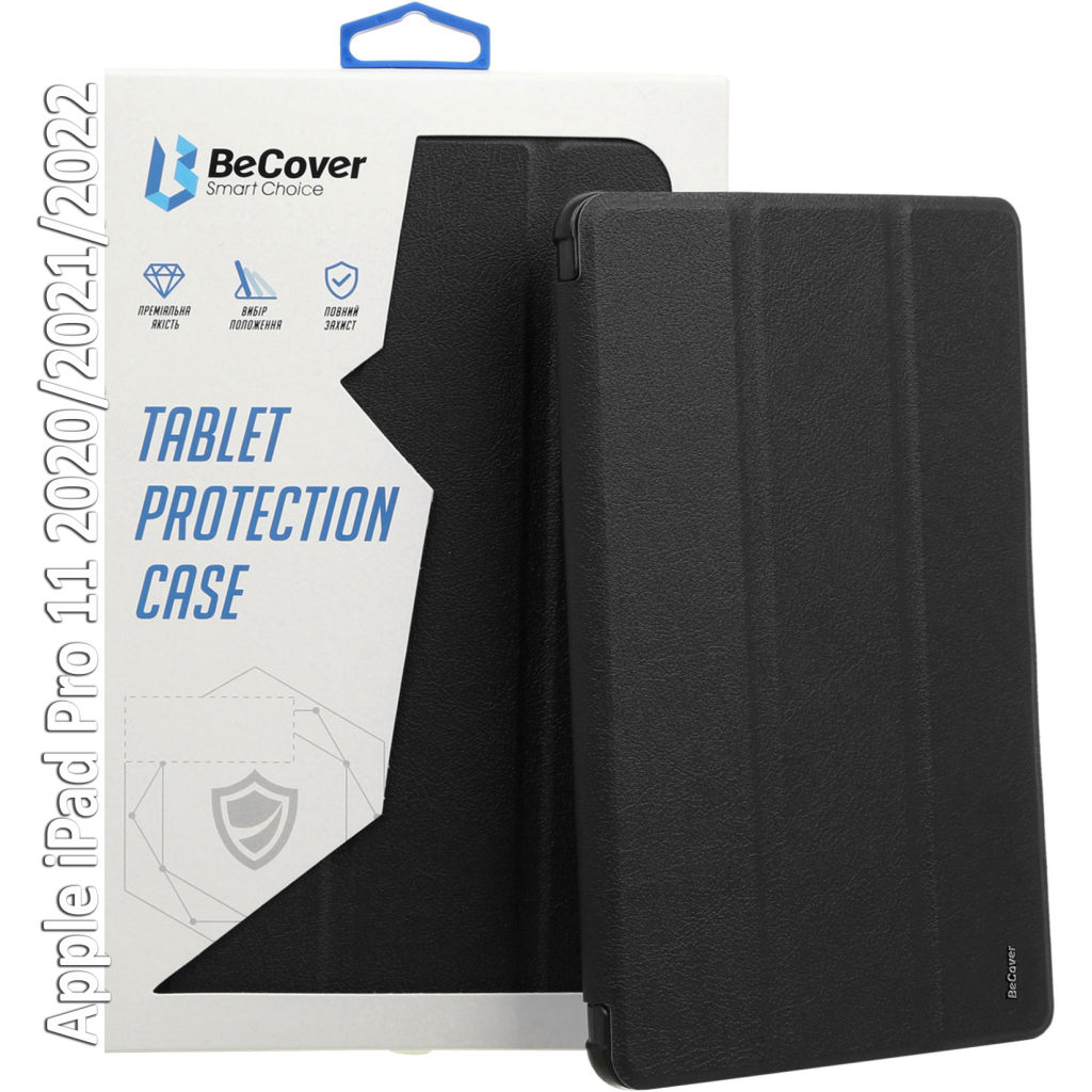 Чохол до планшета BeCover Tri Fold Soft TPU Silicone Apple iPad Pro 11 2020/2021/2022 Black (709710)