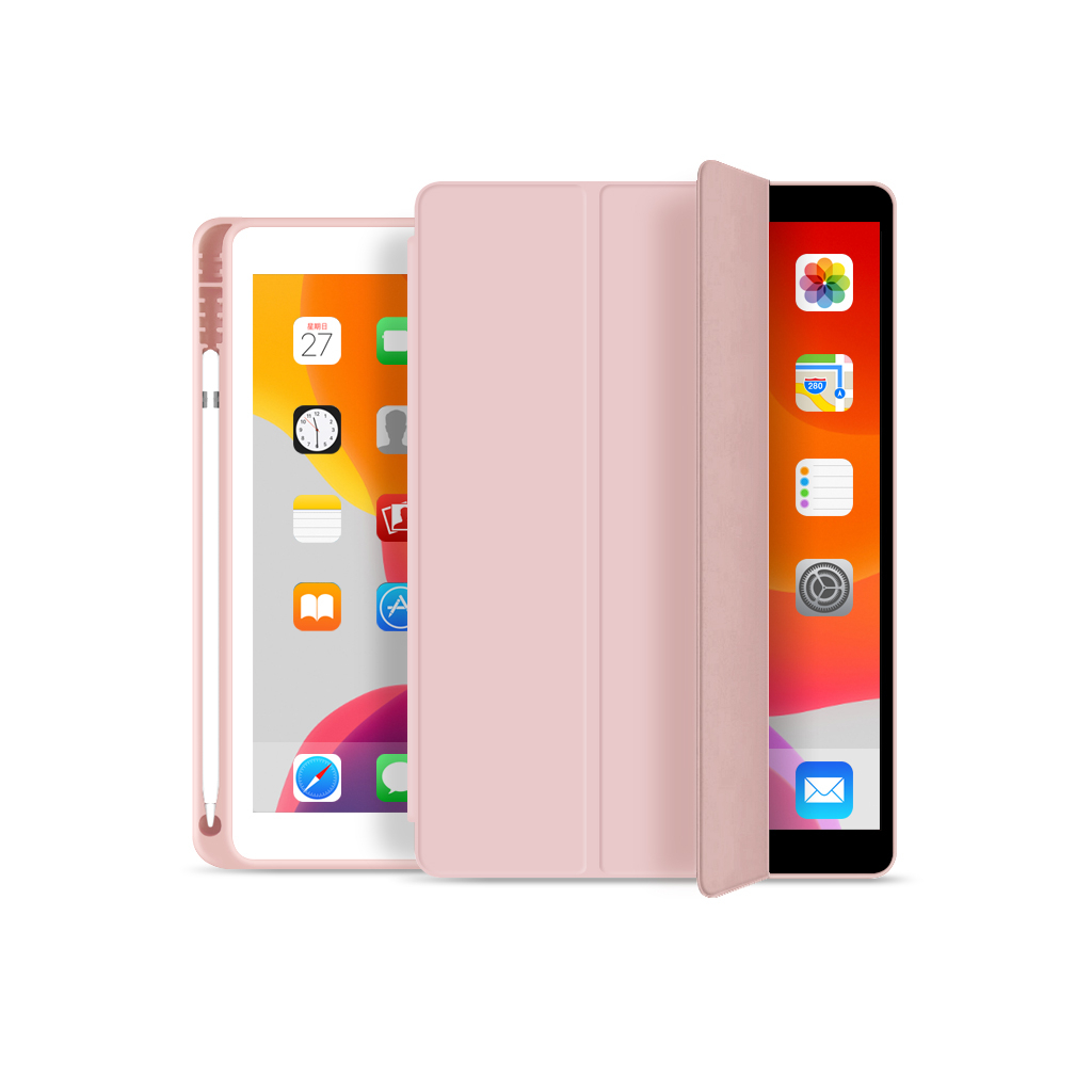 Чохол до планшета BeCover Tri Fold Soft TPU mount Apple Pencil Apple iPad 10.2 2019/2020/2021 Pink (706745)