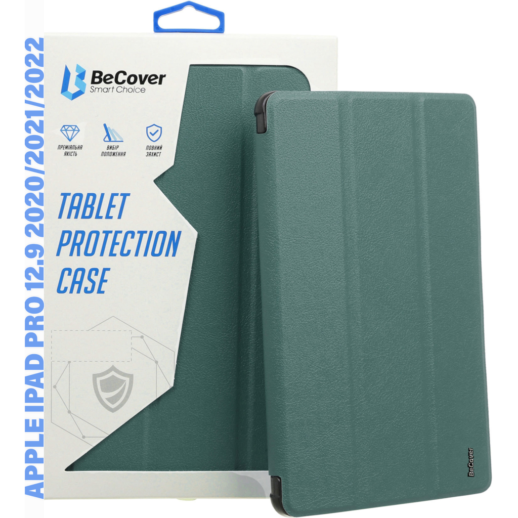 Чохол до планшета BeCover Tri Fold Hard Apple iPad Pro 12.9 2020/2021/2022 Dark Green (711720)