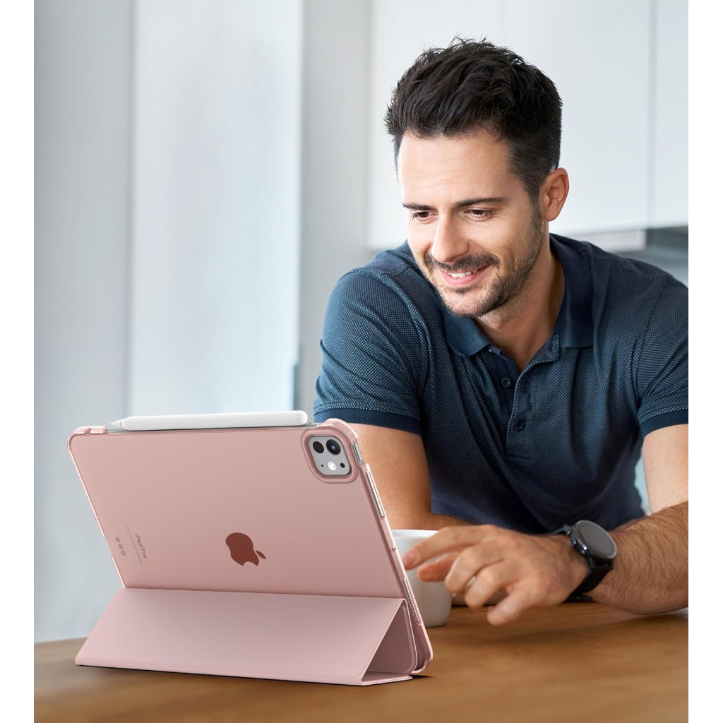 Чохол до планшета BeCover Tri Fold Hard Apple iPad Pro 11" M4 2024 Pink (711728)