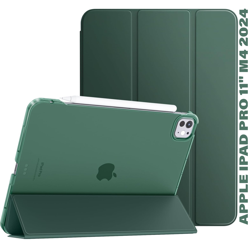 Чохол до планшета BeCover Tri Fold Hard Apple iPad Pro 11" M4 2024 Dark Green (711727)