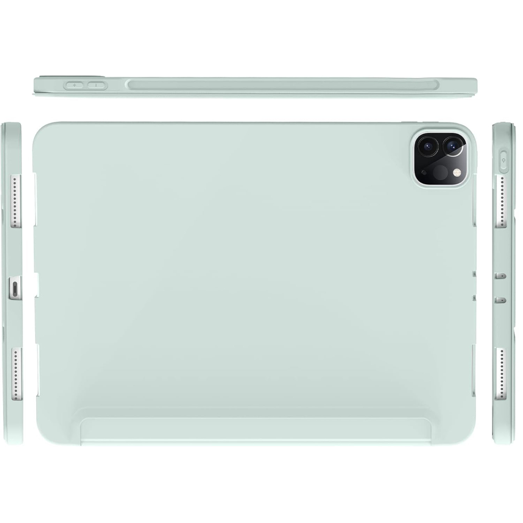 Чохол до планшета BeCover Tri Fold Soft TPU Silicone Apple iPad Pro 12.9 2020/2021/2022 Light Green (711738)