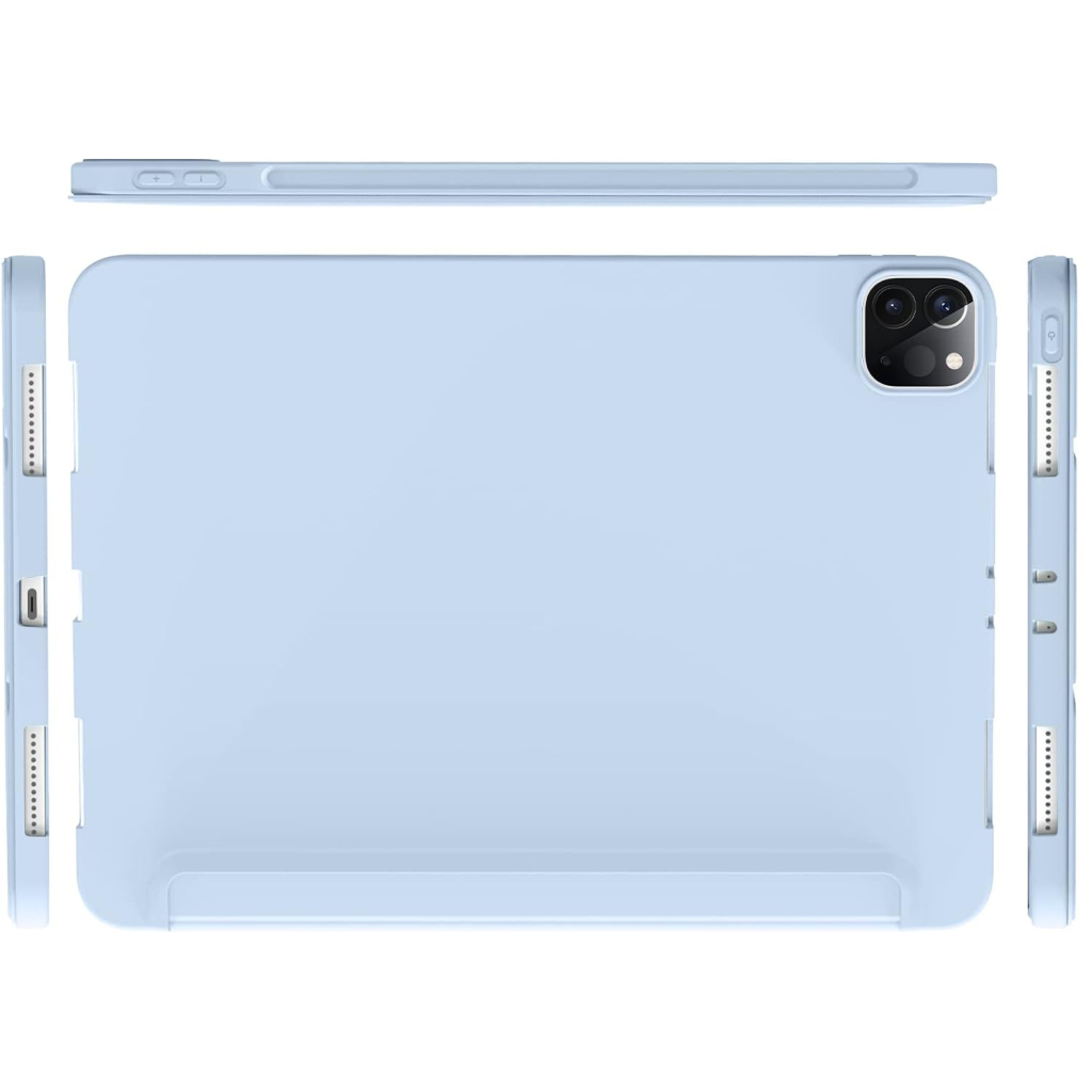 Чохол до планшета BeCover Tri Fold Soft TPU Silicone Apple iPad Pro 12.9 2020/2021/2022 Light Blue (711737)