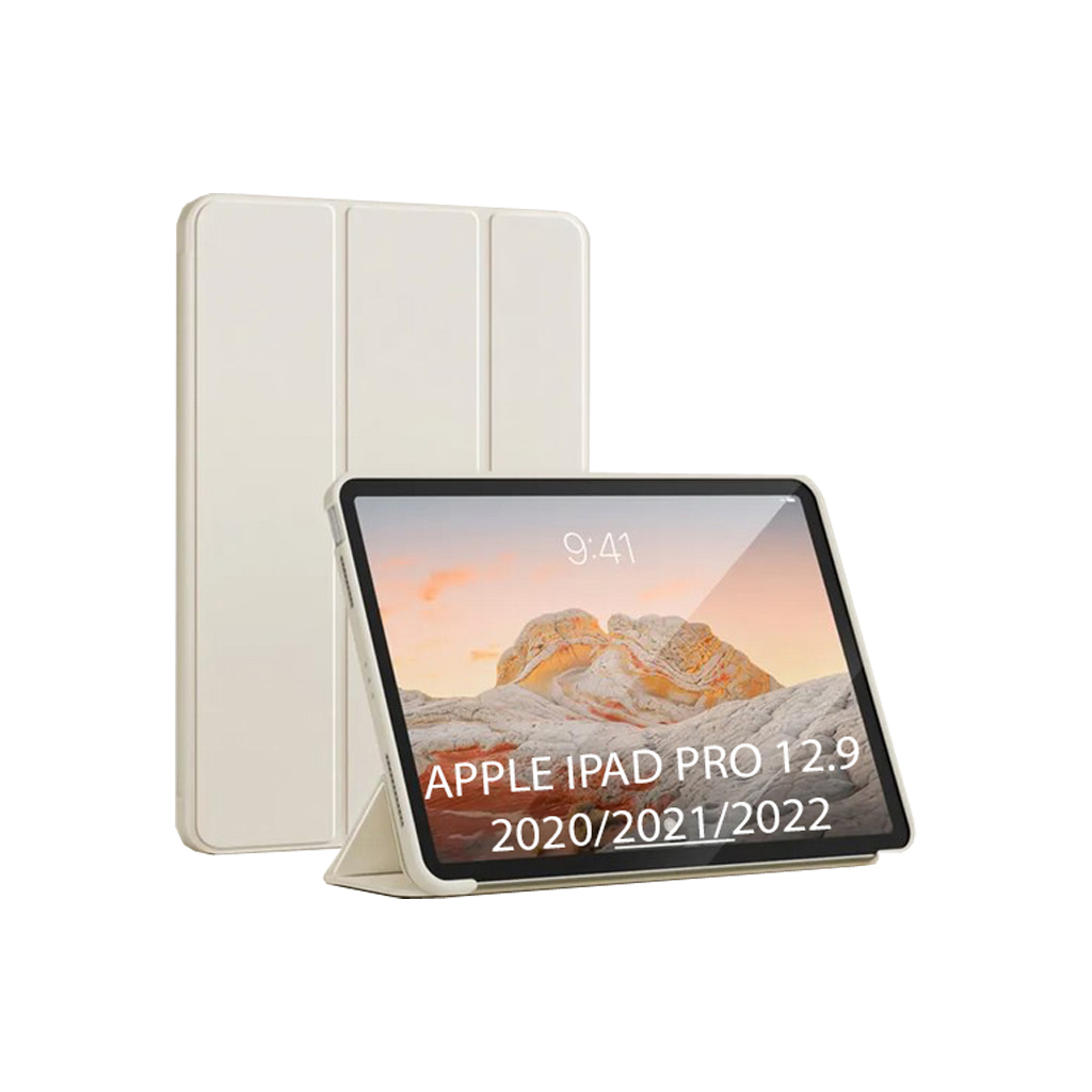 Чохол до планшета BeCover Tri Fold Soft TPU Silicone Apple iPad Pro 12.9 2020/2021/2022 Beige (711736)