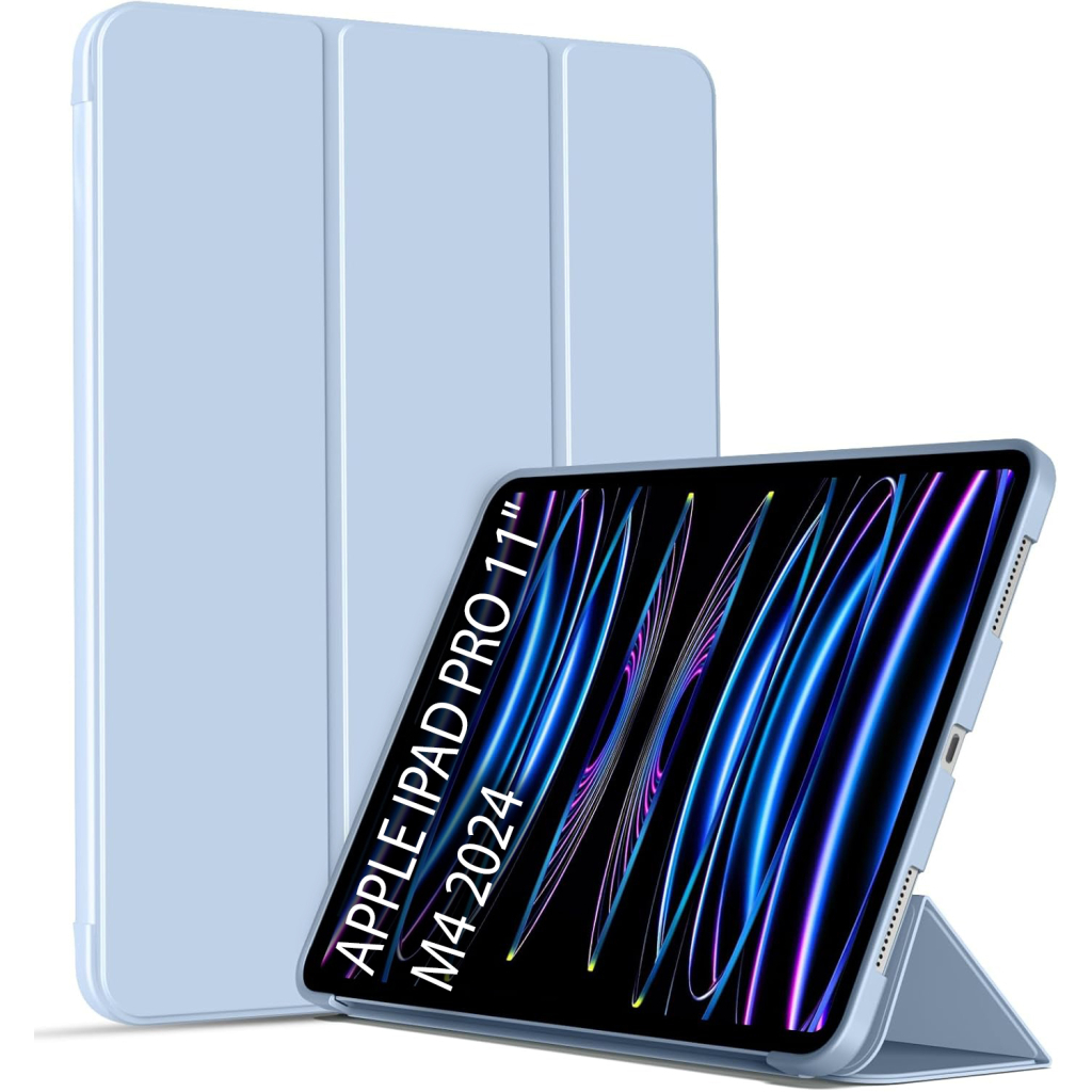 Чохол до планшета BeCover Tri Fold Soft TPU Silicone Apple iPad Pro 11" M4 2024 Light Blue (711748)