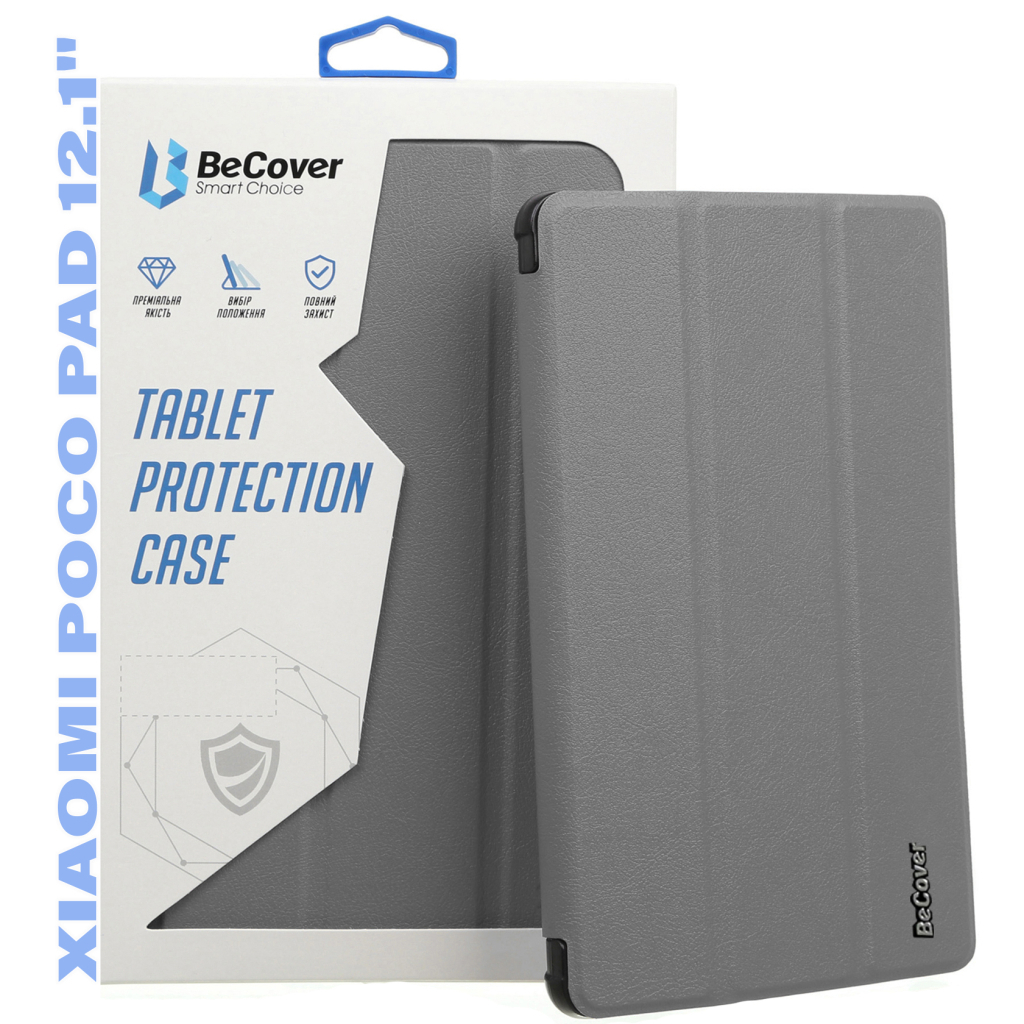 Чохол до планшета BeCover Smart Case Xiaomi Poco Pad 12.1" Gray (711563)