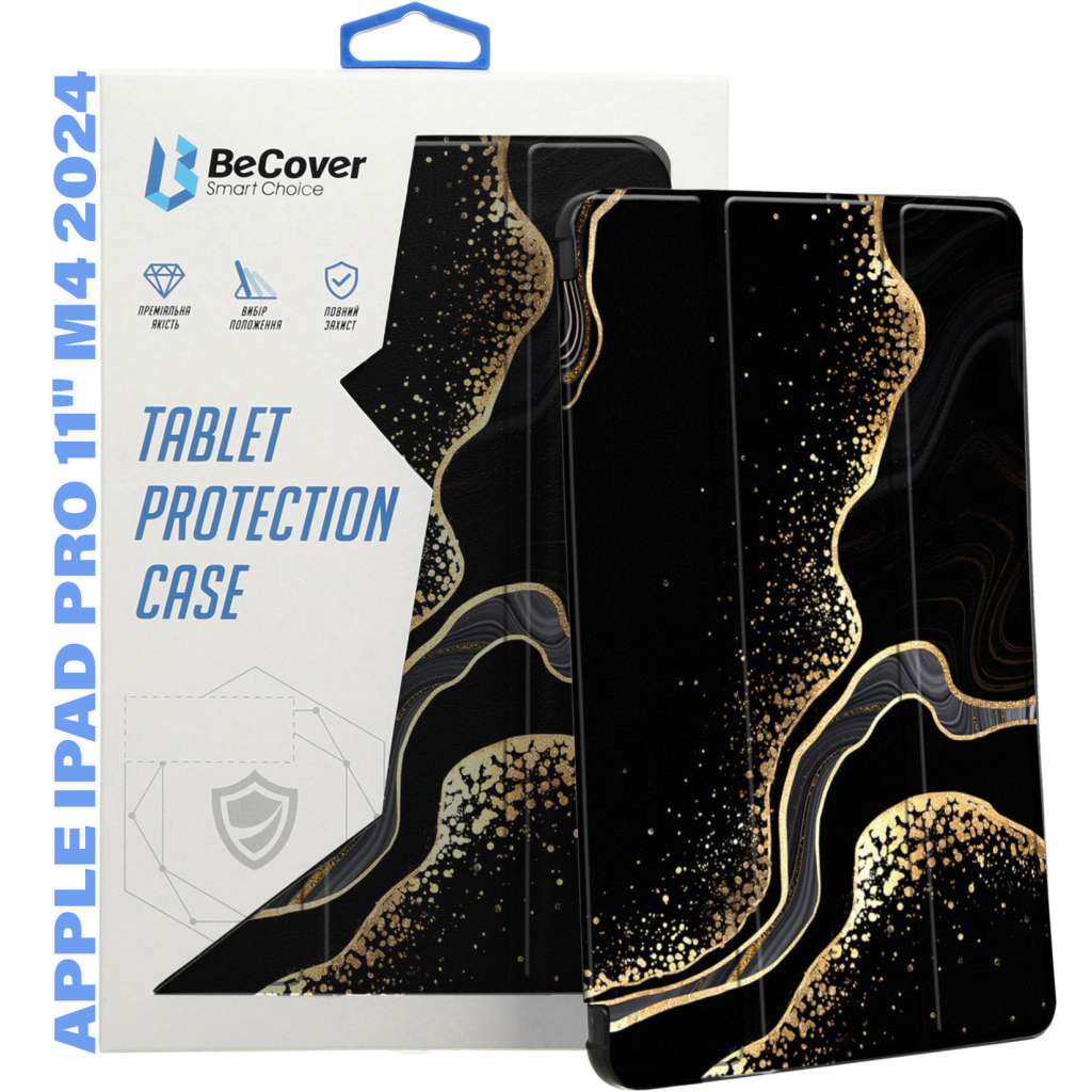 Чохол до планшета BeCover Smart Case Apple iPad Pro 11" M4 2024 Black Abstraction (711630)