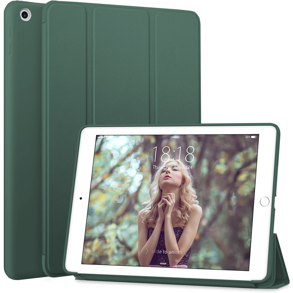 Чохол до планшета BeCover Tri Fold Soft TPU Silicone Apple iPad Air 4 10.9 2020/2021 Dark Green (706870) (706870)