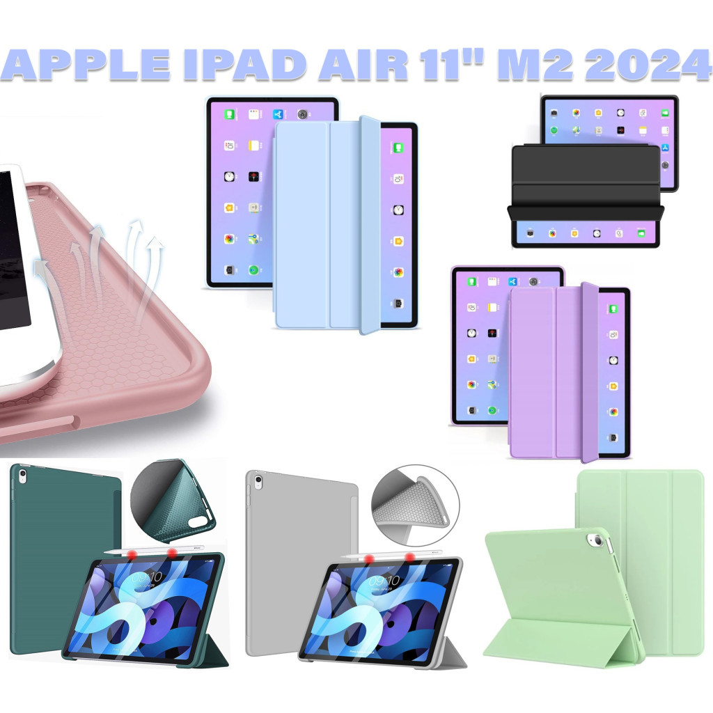 Чохол до планшета BeCover Tri Fold Soft TPU Silicone Apple iPad Air 11" M2 2024 Purple (711411)