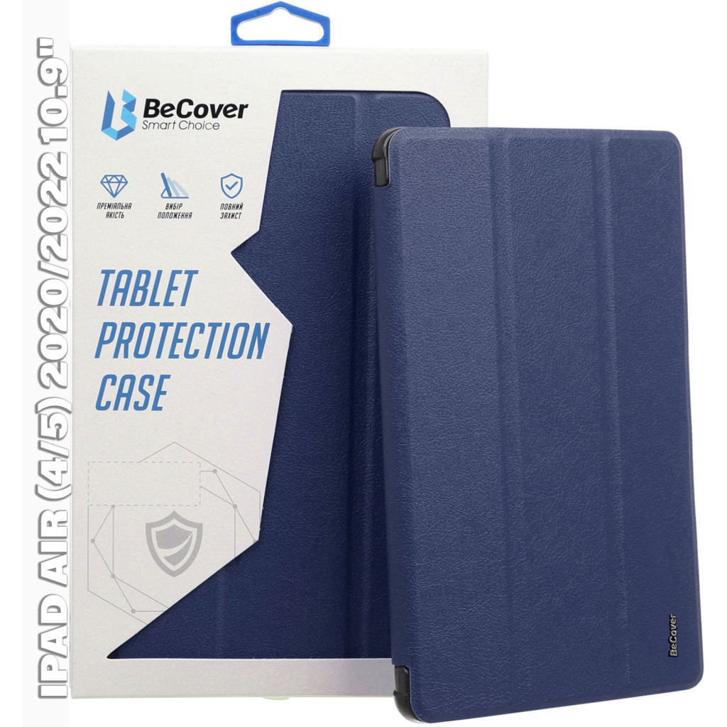 Чохол до планшета BeCover Tri Fold Hard Apple iPad Air (4/5) 2020/2022 10.9" Deep Blue (711128)