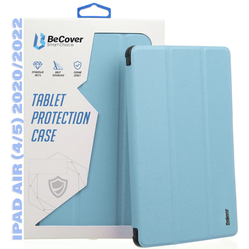 Чохол до планшета BeCover Tri Fold Hard TPU Apple iPad Air (4/5) 2020/2022 10.9" Light Blue (711108)