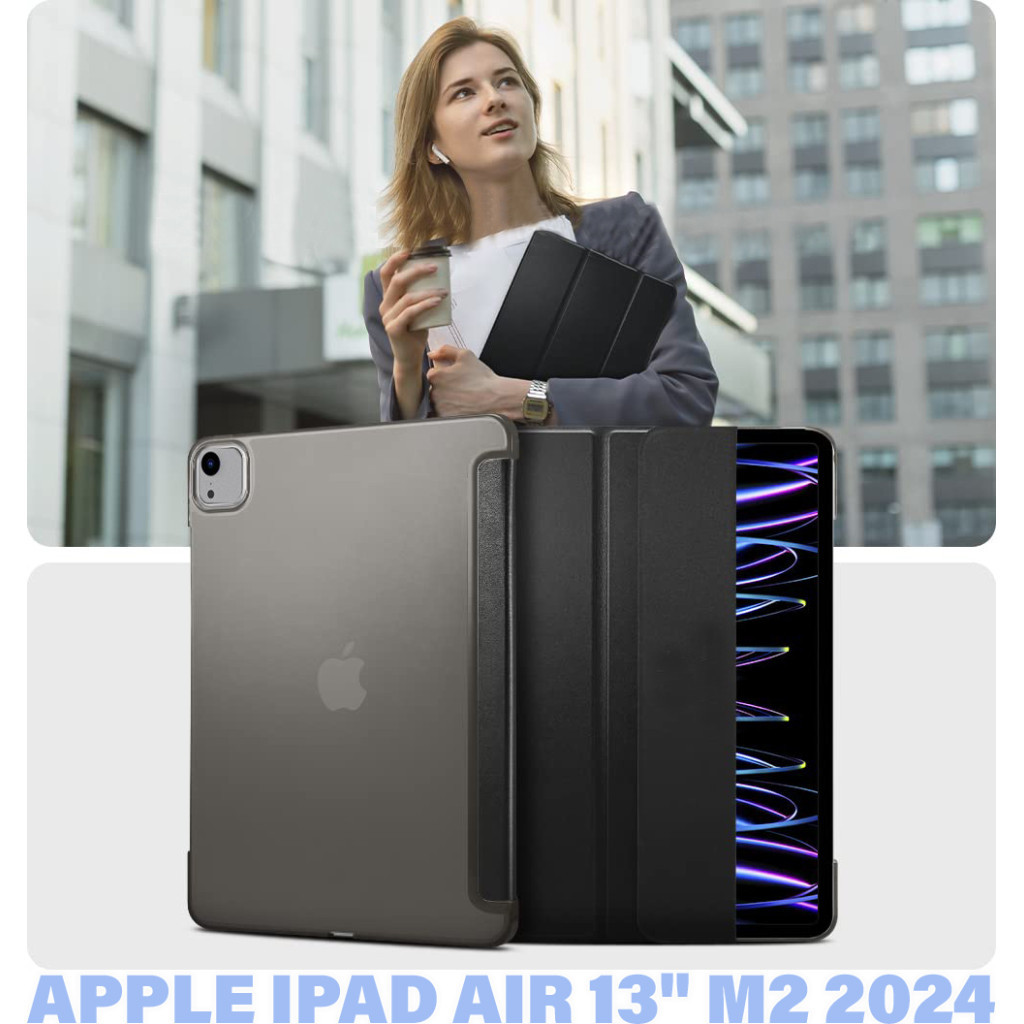 Чохол до планшета BeCover Tri Fold Hard Apple iPad Air 13" M2 2024 Black (711471)