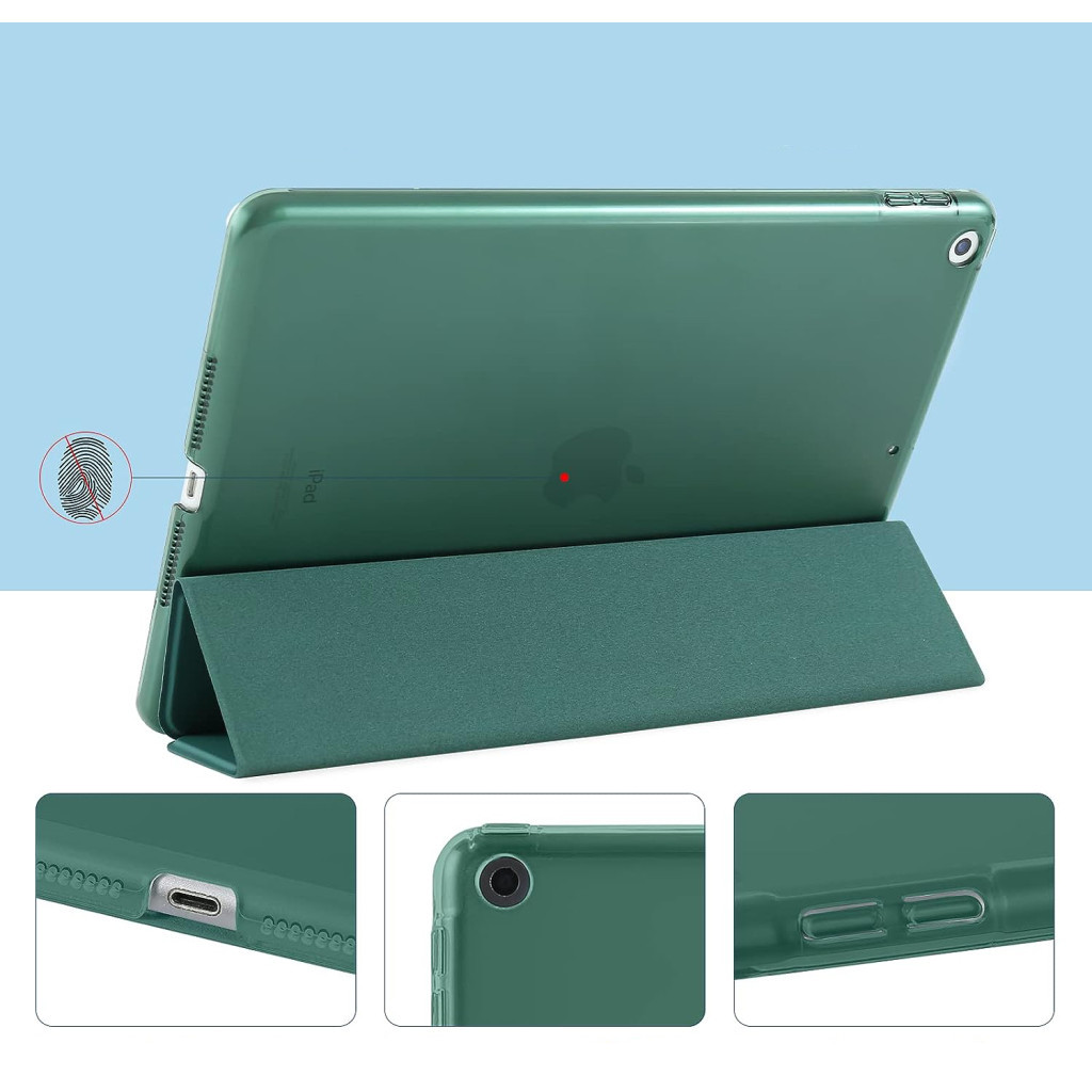 Чохол до планшета BeCover Tri Fold Hard Apple iPad 10.2 2019/2020/2021 Dark Green (709656) (709656)