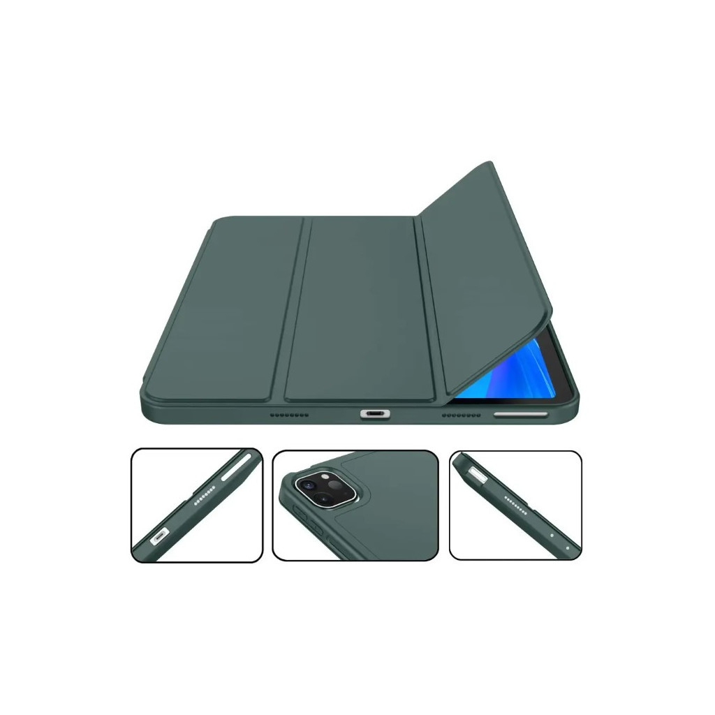 Чохол до планшета BeCover Tri Fold Hard TPU Apple iPad Pro 12.9 2020/2021/2022 Dark Green (711116)