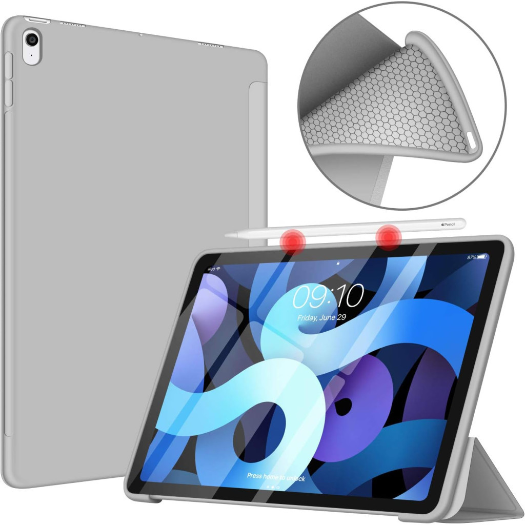 Чохол до планшета BeCover Tri Fold Soft TPU Silicone Apple iPad Air 11" M2 2024 Gray (711408)