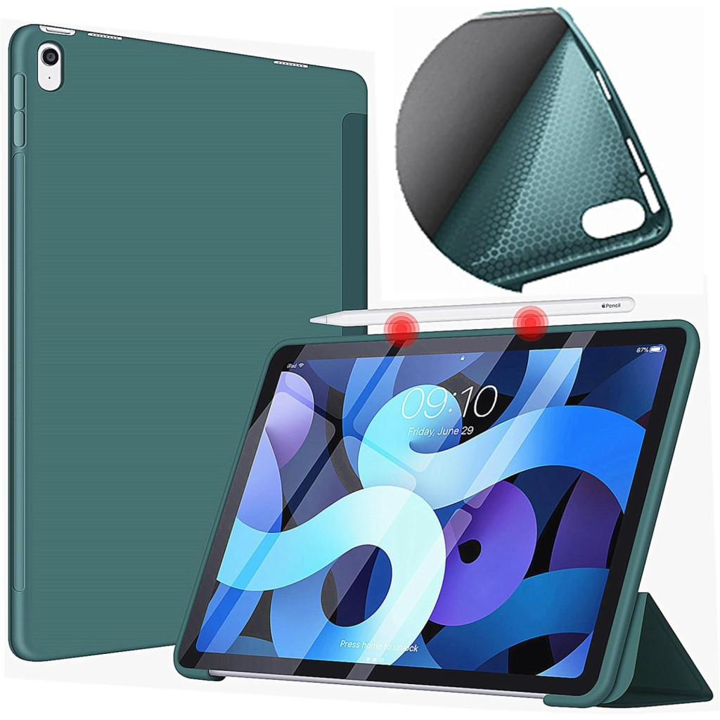 Чохол до планшета BeCover Tri Fold Soft TPU Silicone Apple iPad Air 11" M2 2024 Dark Green (711406)