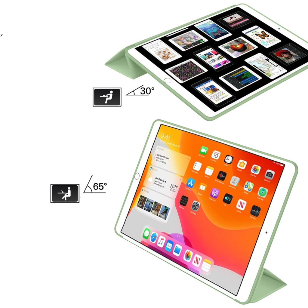 Чохол до планшета BeCover Tri Fold Soft TPU Silicone Apple iPad Air (4/5) 2020/2022 10.9" Green (711131)