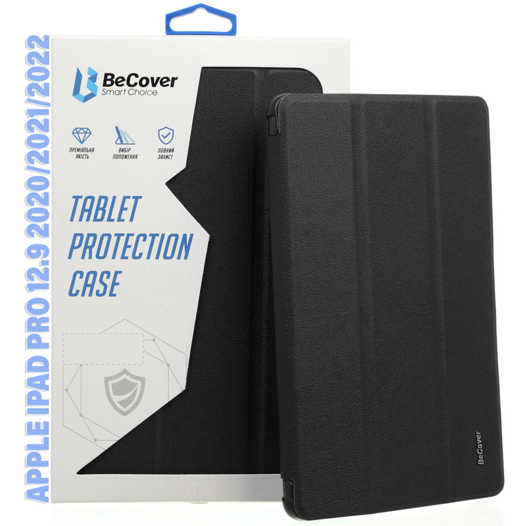 Чохол до планшета BeCover Tri Fold Hard TPU Apple iPad Pro 12.9 2020/2021/2022 Black (711115)