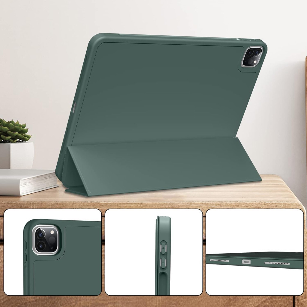 Чохол до планшета BeCover Tri Fold Hard TPU Apple iPad Pro 11 2020/2021/2022 Dark Green (711110)