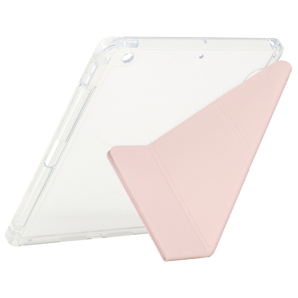 Чохол до планшета BeCover Ultra Slim Origami Transparent Apple Pencil Apple iPad 10.2 2019/2020/2021 Pink (711100)