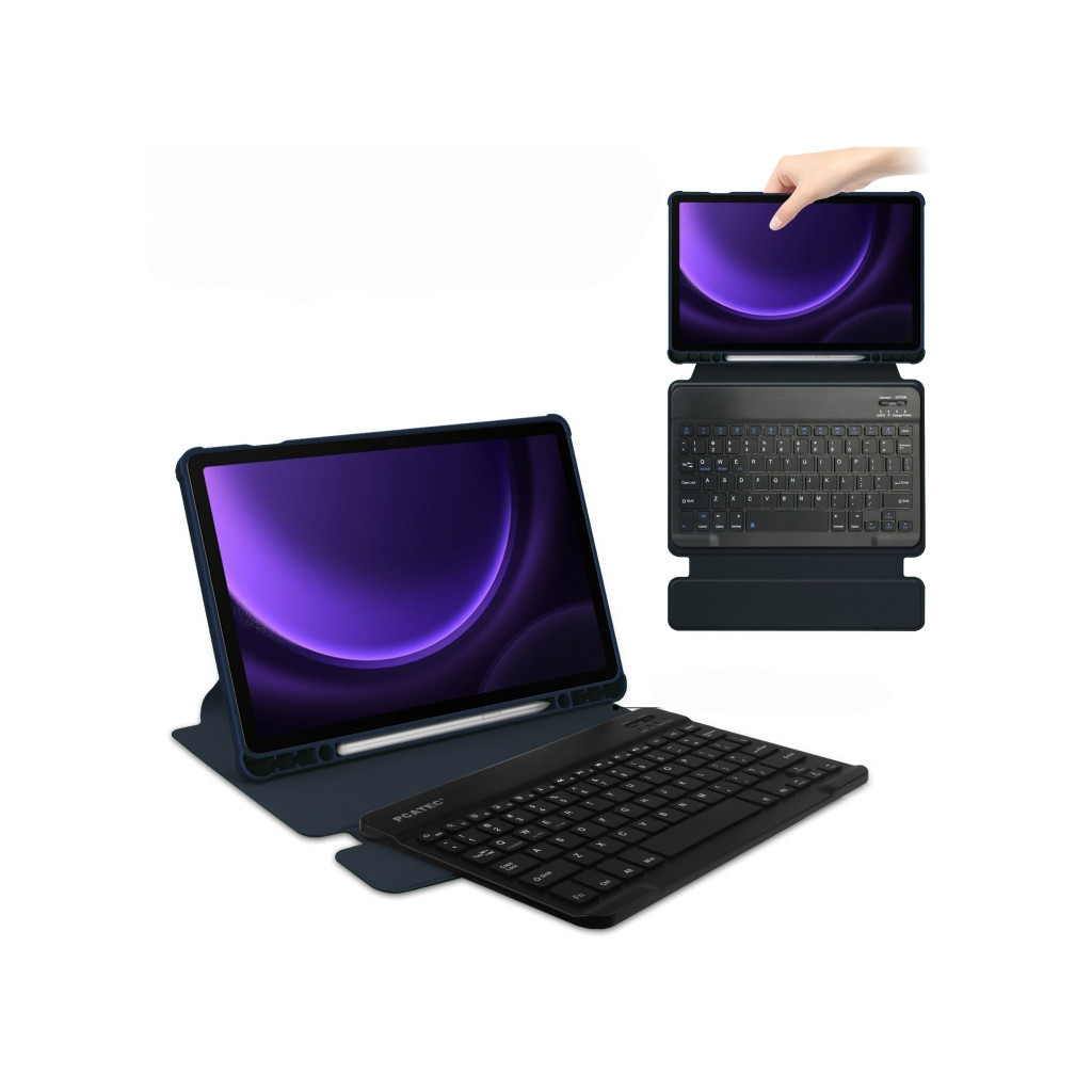 Чохол до планшета BeCover Keyboard 360° Rotatable Samsung Tab S9 (SM-X710/SM-X716)/S9 FE (SM-X510/SM-X516B) 11.0" Deep Blu (710427)