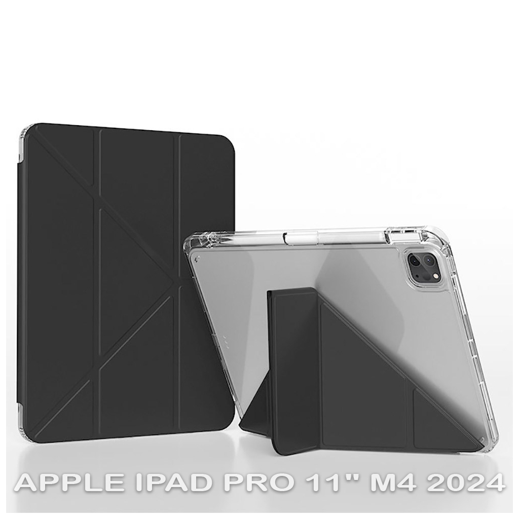 Чохол до планшета BeCover Ultra Slim Origami Transparent Apple iPad Pro 11" M4 2024 Black (711689)