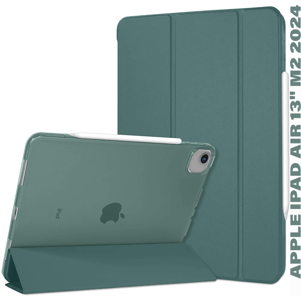 Чохол до планшета BeCover Tri Fold Hard Apple iPad Air 13" M2 2024 Dark Green (711723)