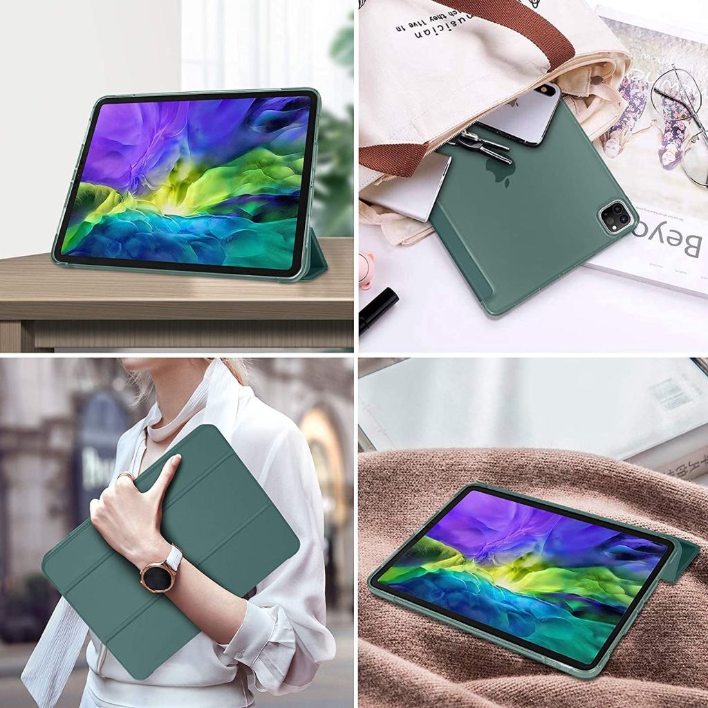 Чохол до планшета BeCover Tri Fold Hard Apple iPad Air 13" M2 2024 Dark Green (711723)