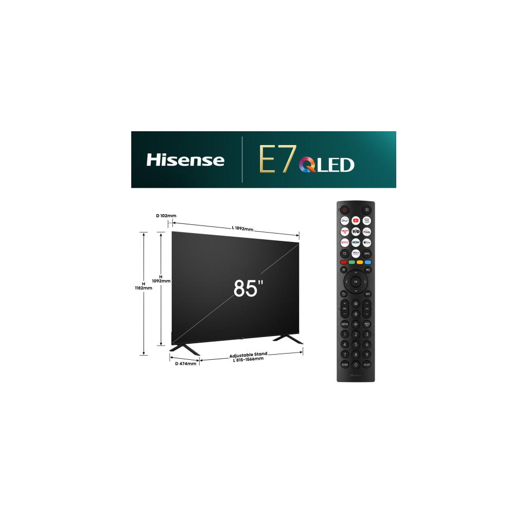 Телевізор Hisense 85E7NQ