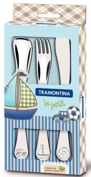 Дитячий набір столових приборів Tramontina BABY Le Petit blue, 3 предмети