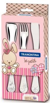 Дитячий набір столових приборів Tramontina BABY Le Petit pink, 3 предмети