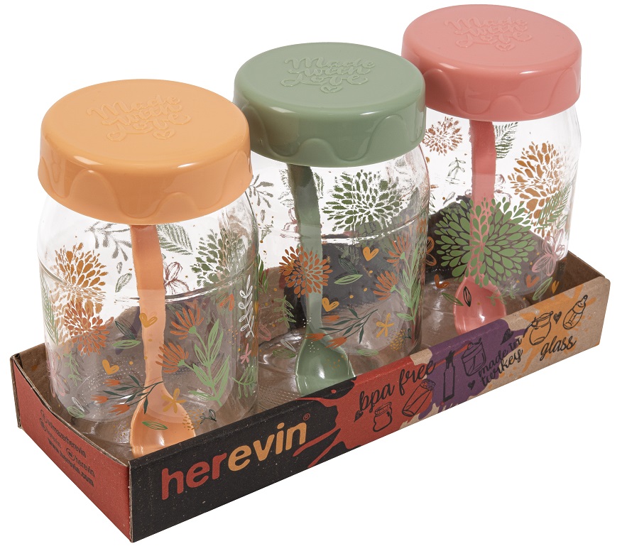 Набір спецівниць Herevin Decorated Spice Jar Set MIX (131507-457), 3 шт