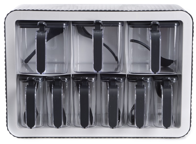 Набір спецівниць Violet House 0439 SPICE ANTR WHITE, 9 шт