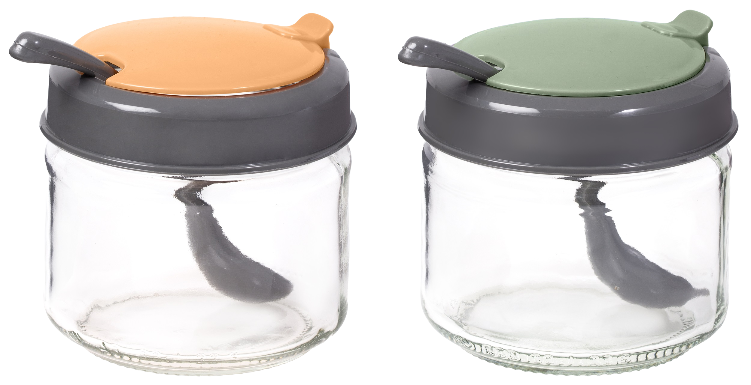 Спецівниця Herevin 2024 Colours Conical Spice Jar з ложкою MIX 0.3 л (131018-150)