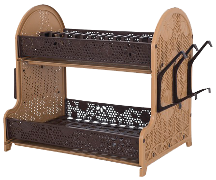 Сушка для посуду Violet House 0414 Ажур BROWN 28х40х38 см