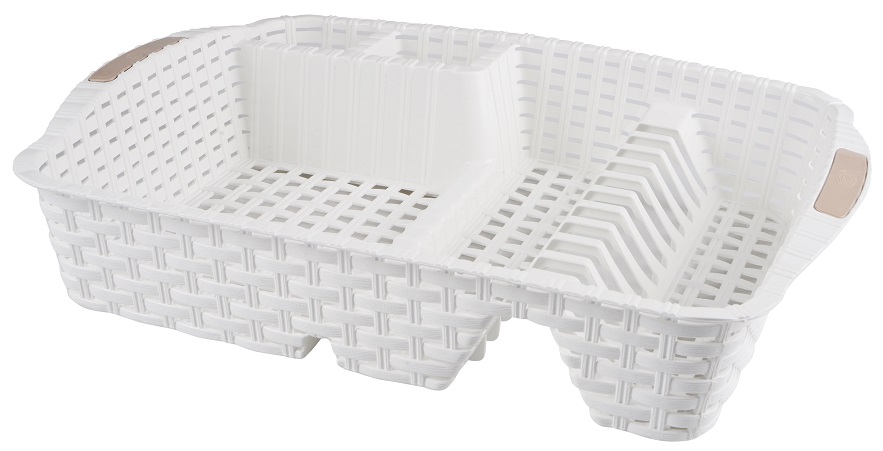 Сушка для посуду Violet House 0757 Ротанг WHITE 48х37.5х9 см 