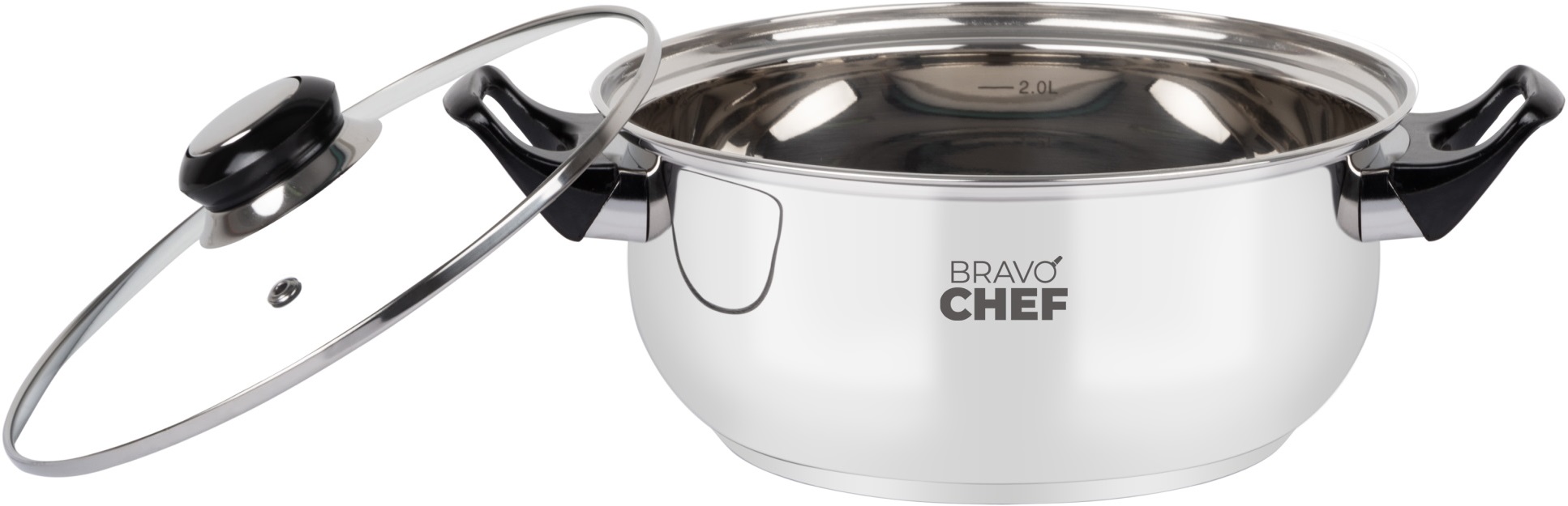 Каструля Bravo Chef 22 см (3.5 л) з бакелітовими ручками
