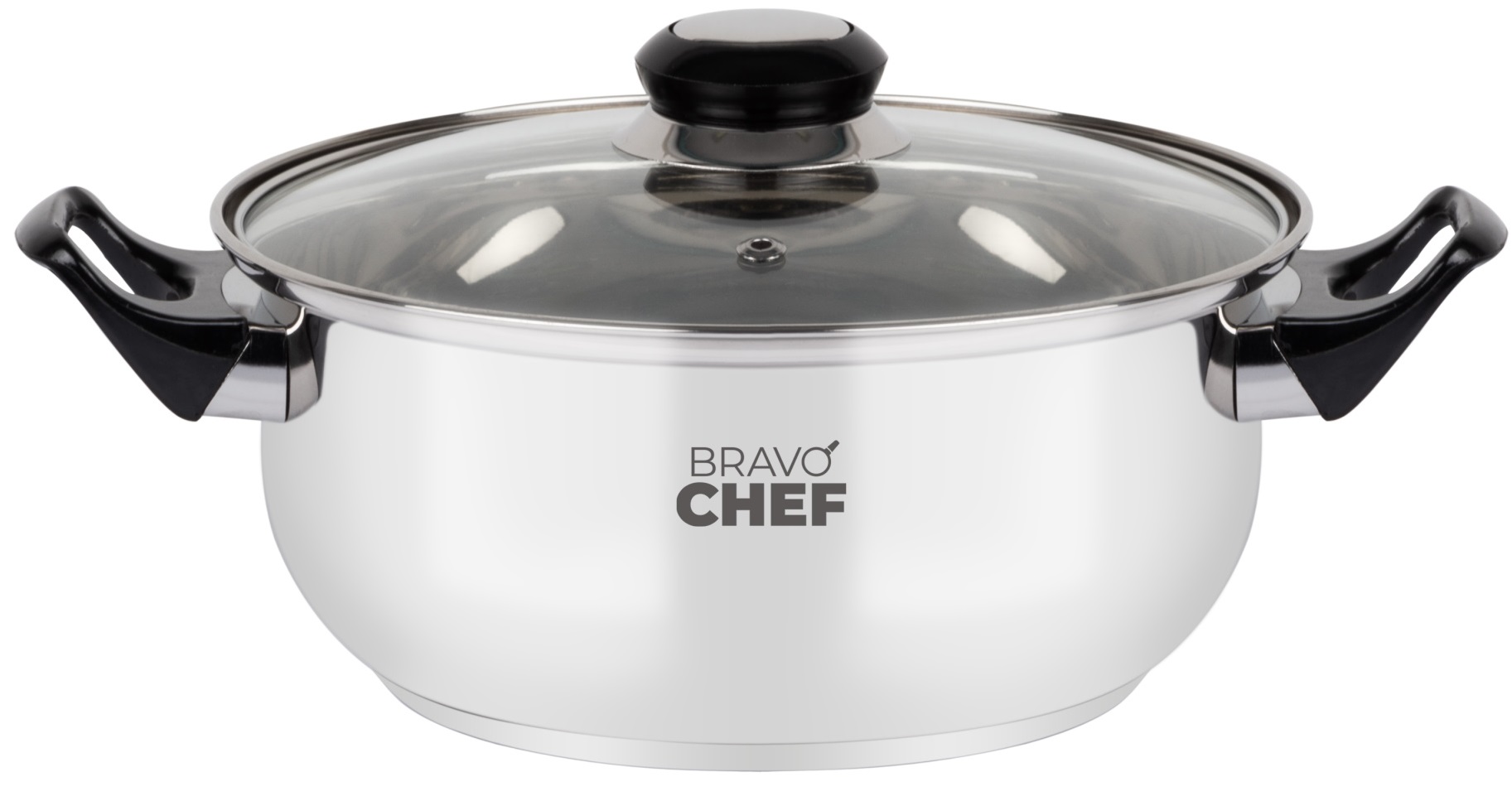 Каструля Bravo Chef 24 см (4.5 л) з бакелітовими ручками