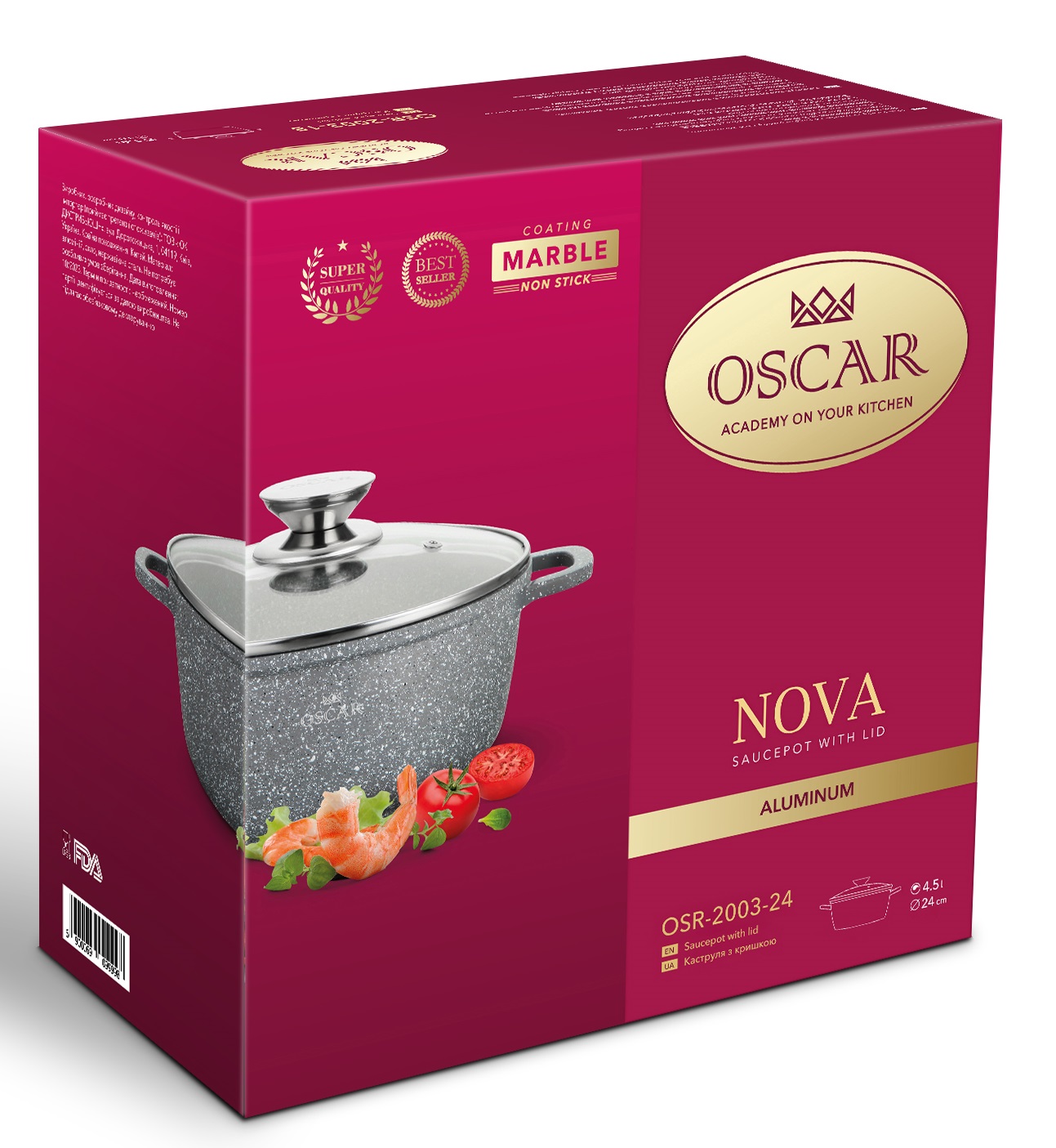 Каструля Oscar Nova (4.5 л) 24 см