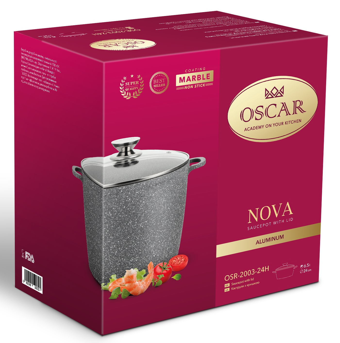 Каструля Oscar Nova (6.8 л) 24 см