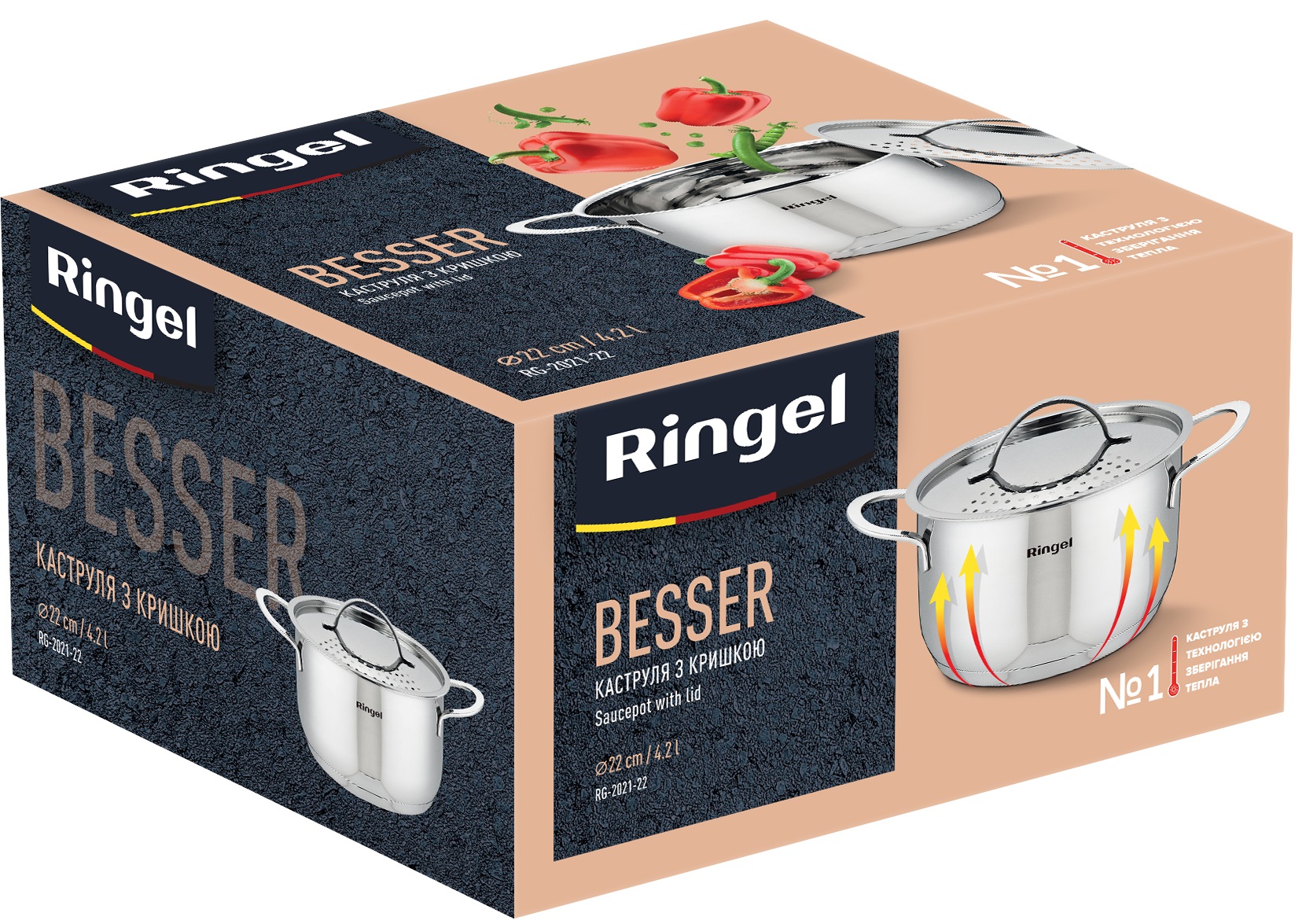 Каструля RINGEL Besser (4.2 л) 22 см